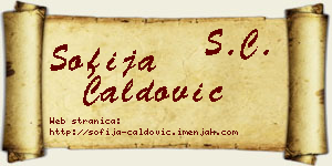Sofija Ćaldović vizit kartica